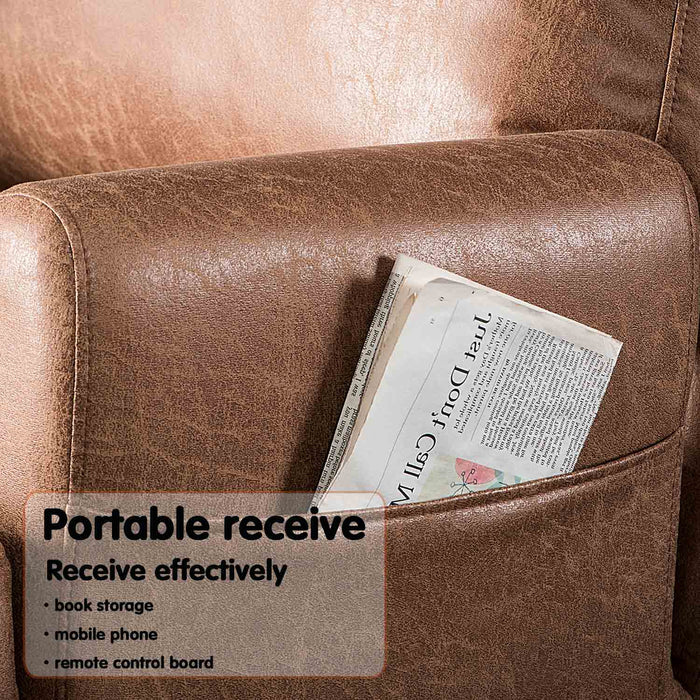 POUUIN Living Room Accent Chair with Ottoman, multi angle adjustment